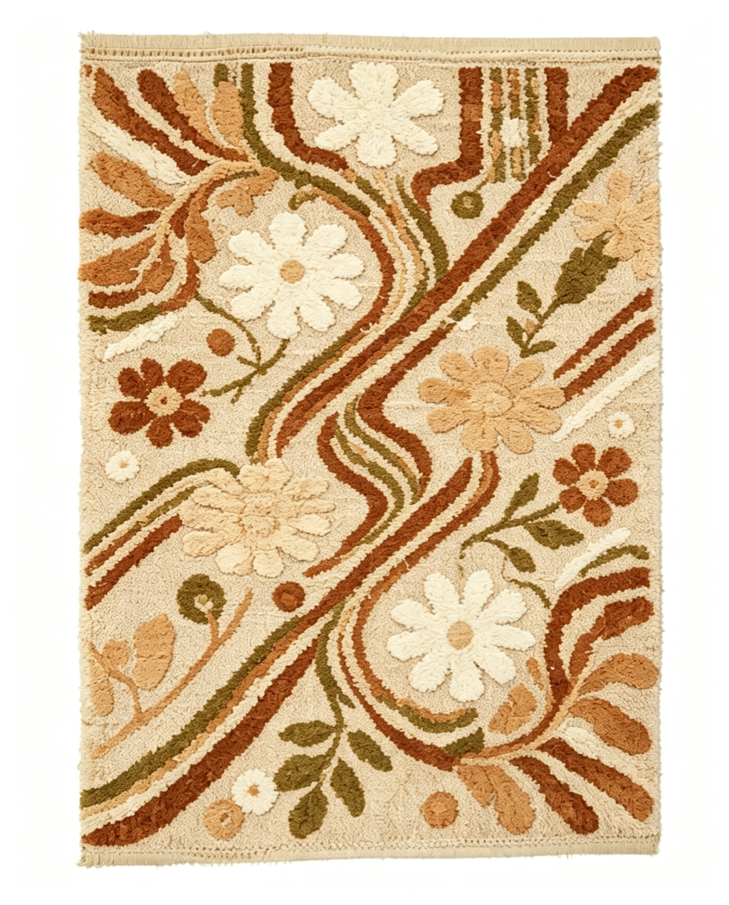 Hand-Tufted Vintage Floral Earth Tone Wool Area Rug