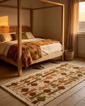 Vertical Geometric Lantern Fringe Wool Area Rug